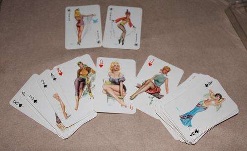 Vintage Darling Plastic Coated Playing Cards - Pin Ups (1950's)