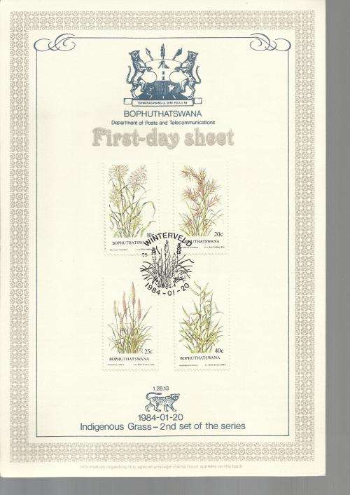 1984 BOPHUTHATSWANA INDIGENOUS GRASS