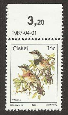 1987 CISKEI BIRDS