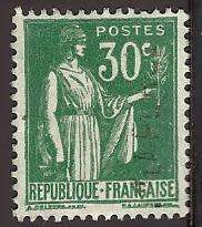 1932 FRANCE PEACE WITH OLIVE BRANCH