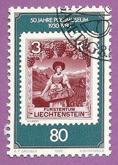 1980 LIECHTENSTEIN POSTAL MUSEUM ANNIVERSARY