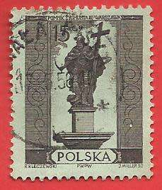 1955 POLAND WARSAW STATUES