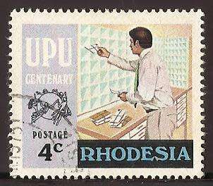 1974 RHODESIA ANNIVERSARY OF U.P.U