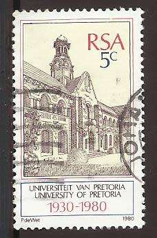 1980 SOUTH AFRICA THE 50TH ANNIVERSARY OF UNIVERSITY OF PRETORIA