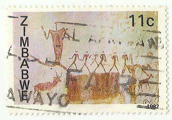 1982 ZIMBABWE ROCK PAINTING