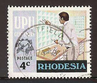 1974 RHODESIA ANNIVERSARY OF U.P.U