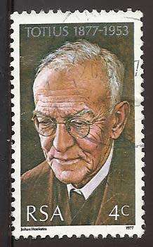 1977 SOUTH AFRICA THE 100TH ANNIVERSARY OF THE BIRTH OF J.D. DU TOIT