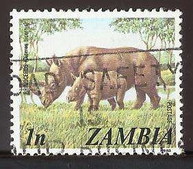1975 ZAMBIA ANIMAL RHINO