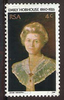1976 SOUTH AFRICA THE 50TH ANNIVERSARY OF THE DEATH OF EMILY HOBHOUSE