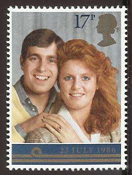 1986 GREAT BRITAIN WEDDING OF PRINCE ANDREW AND SARAH FERGUSON