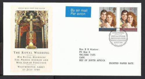 1986 GREAT BRITAIN ANDREW AND SARAH WEDDING