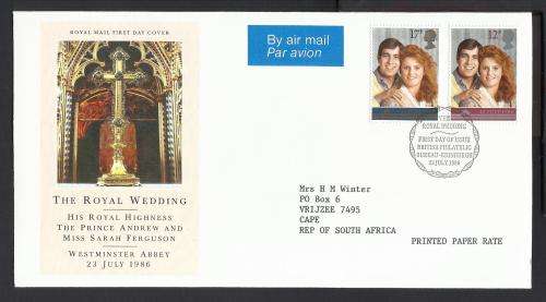 1986 GREAT BRITAIN ANDREW AND SARAH WEDDING