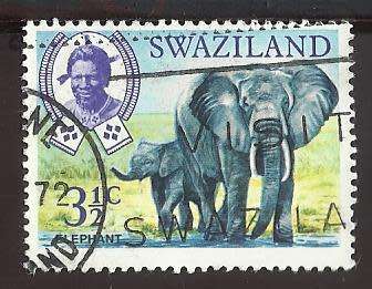 1969 SWAZILAND NATIVE WILD ANIMALS