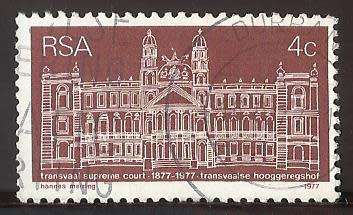 1977 SOUTH AFRICA THE 100TH ANNIVERSARY OF TRANSVAAL SUPREME COURT