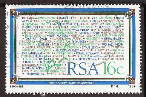 1987 SOUTH AFRICA MAP AND THE BIBLE