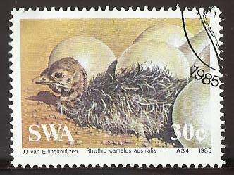 1985 SOUTH WEST AFRICA ANIMAL OSTRICH