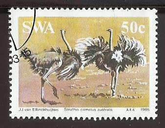 1985 SOUTH WEST AFRICA ANIMAL OSTRICH