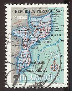 1954 MOZAMBIQUE MAP