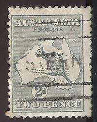 1915-24 AUSTRALIA KANGAROO AND MAP