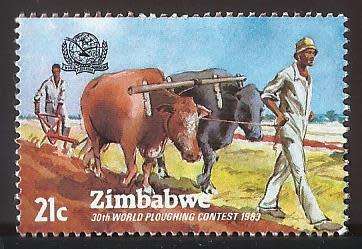 1983 ZIMBABWE PLOWING