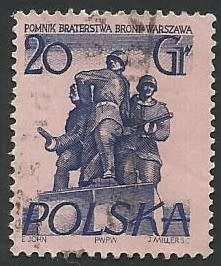 1955 POLAND WARSAW STATUES