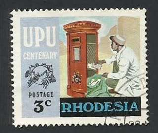 1974 RHODESIA ANNIVERSARY OF U.P.U