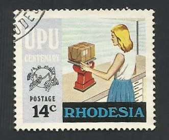 1974 RHODESIA ANNIVERSARY OF U.P.U