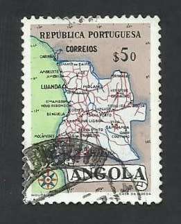 1955 ANGOLA MAP