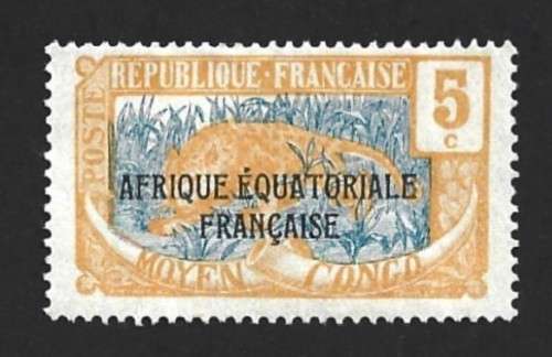 1924 MIDDLE CONGO LEOPARD