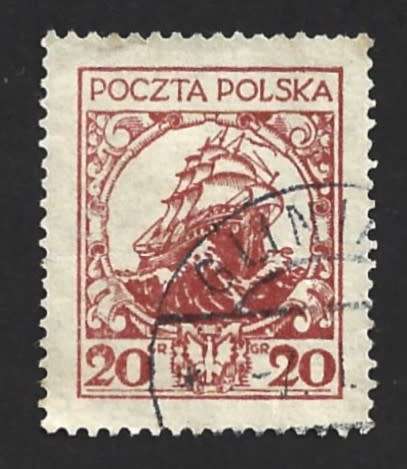 1925-27 POLAND HISTORICAL BUILDINGS AND GALLEON