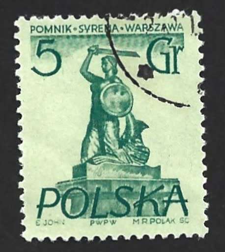 1955 POLAND WARSAW STATUES