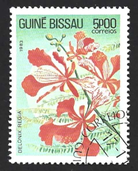 1983 GUINEA BISSAU FLOWERS