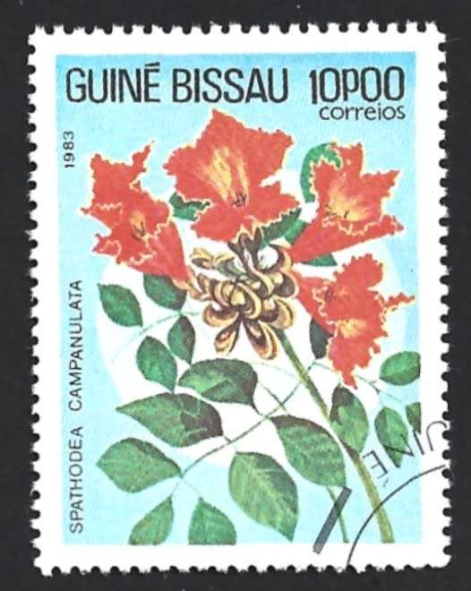 1983 GUINEA BISSAU FLOWERS