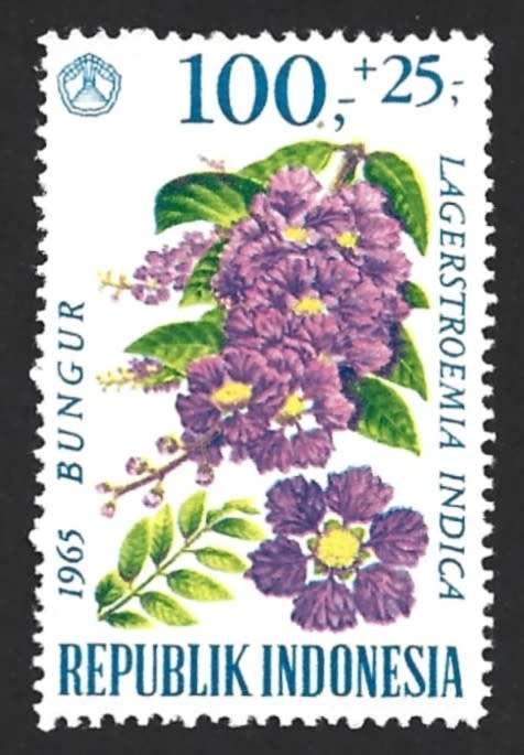 1965 INDONESIA FLOWERS