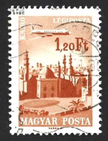 1966 HUNGARY CITIES AND AIRPLANES