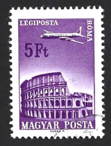 1966 HUNGARY CITIES AND AIRPLANES