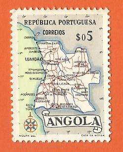 1955 ANGOLA MAP