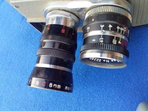 Sankyo 8T Camera with light meter, unopened roll of colour movie film and bag. Please read descrip