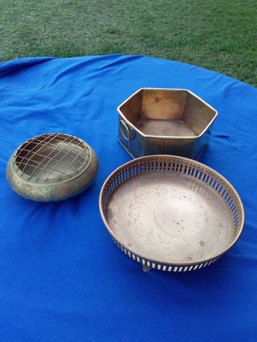 3 Brass Bowls, one inscribed India 239 underneath. Please see photos and description