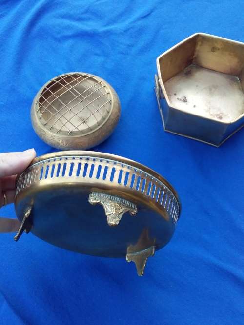 3 Brass Bowls, one inscribed India 239 underneath. Please see photos and description