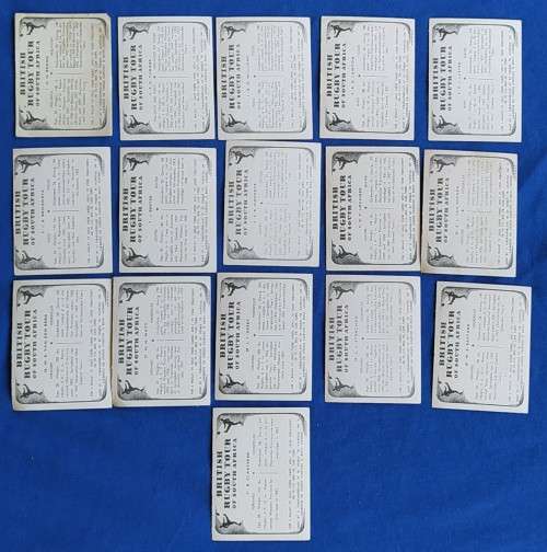**FULL SET** 1938 British Rugby Tour to South Africa Cigarette Cards