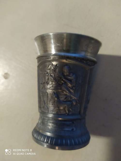 Set of 6 Wmr Sinn Pewter shot glasses
