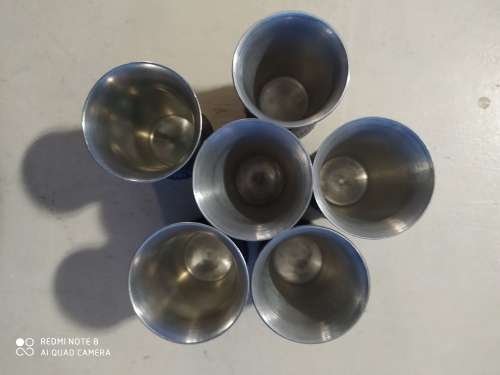 Set of 6 Wmr Sinn Pewter shot glasses
