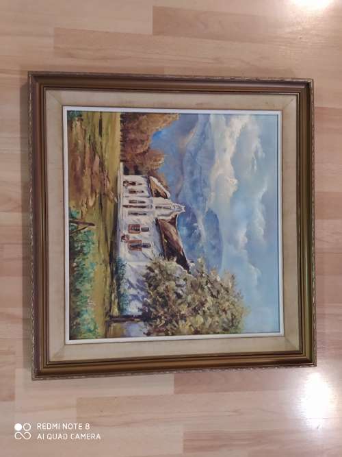 Cape Dutch Farm house by J Whittingham original oil on board