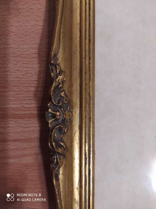 Vintage frame with an unsigned watercolour