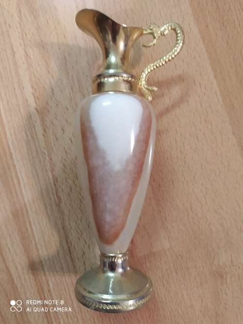 Two small precious stone vases