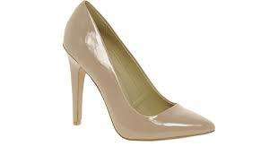 ASOS Pointed High Heels - Nude patent (Size 4)