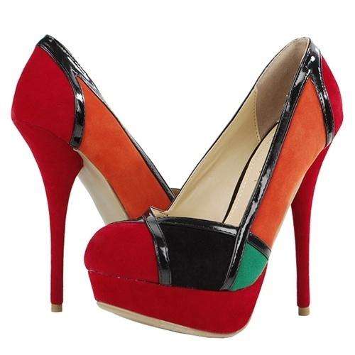 Hot Colour Block Heels-Different sizes
