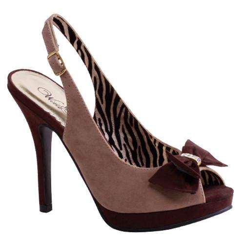SALE Multi-brown Peep Toe Heel size 6