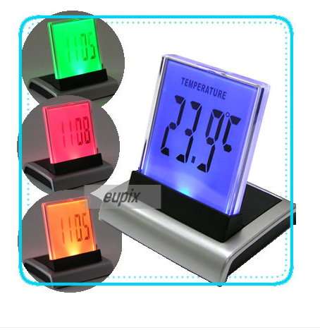 7 LED DIGITAL DESK ALARM CLOCK + THERMOMETER CALENDAR